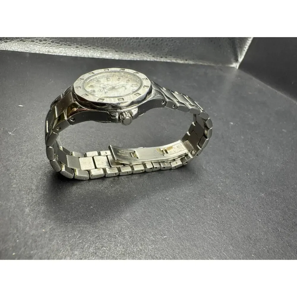 Bulova Marine Star 96R24 Women's Diamond Bezel Stainless Steel Watch Date 100M